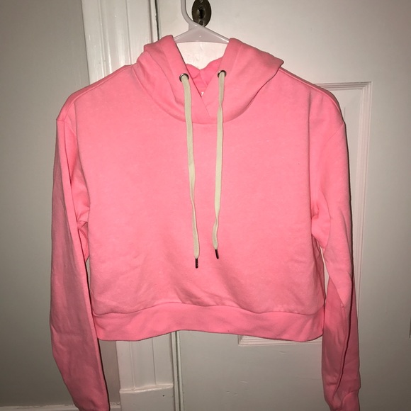Divided Sweaters - H&m cropped pink sweatshirt